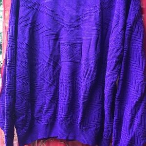 Vintage Purple Crop Top Sweater USA American Pride